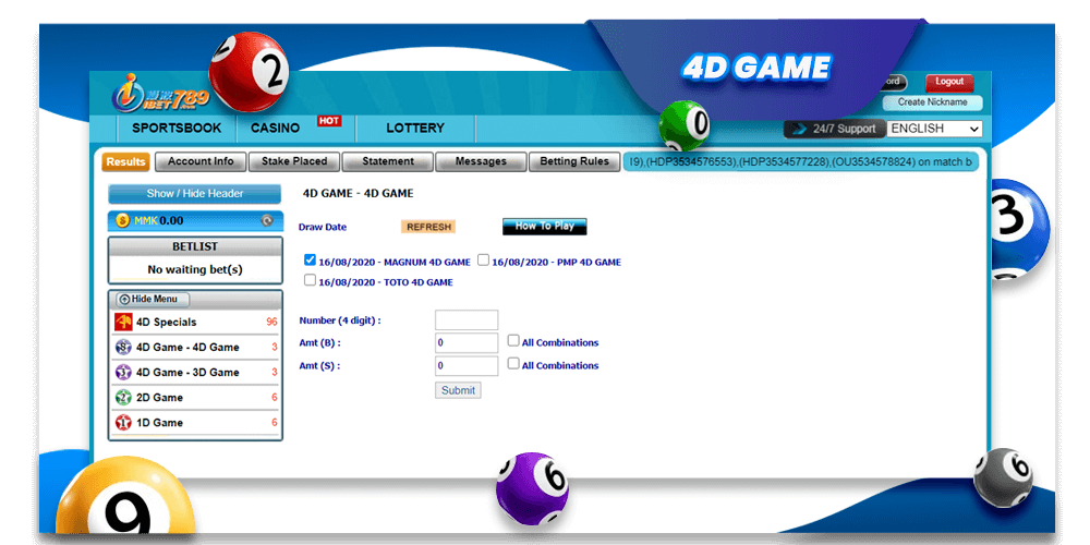 4D Lottery & Keno Ibet789